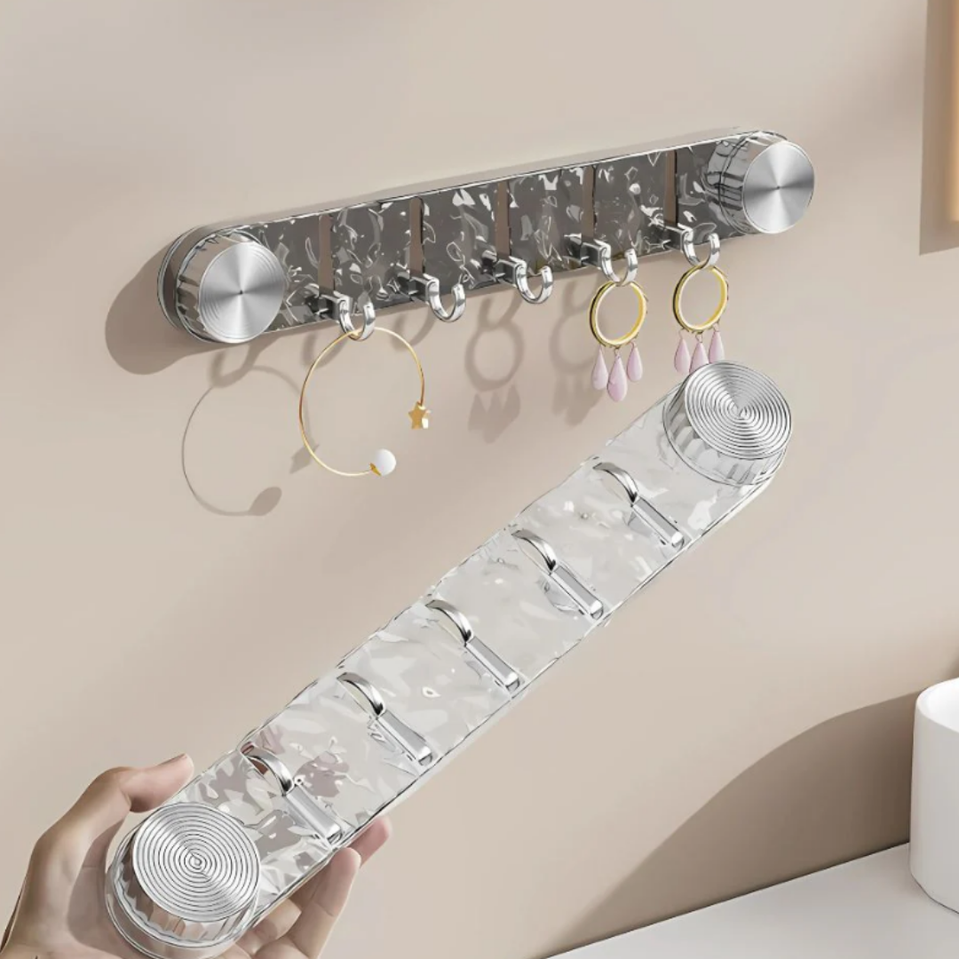 Multi-Purpose Wall Mounted Suction Cup Hook Rack