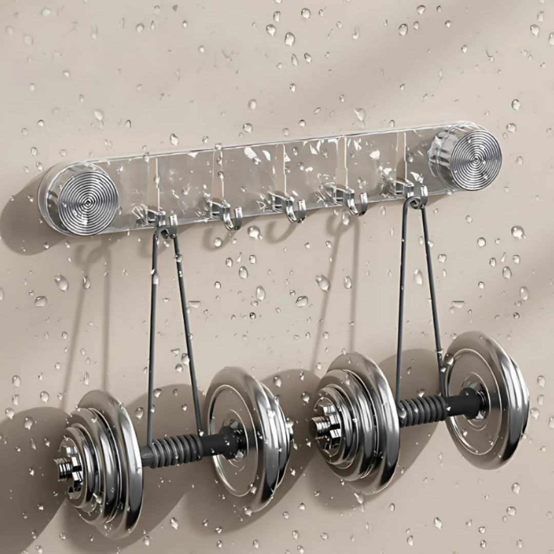 Multi-Purpose Wall Mounted Suction Cup Hook Rack