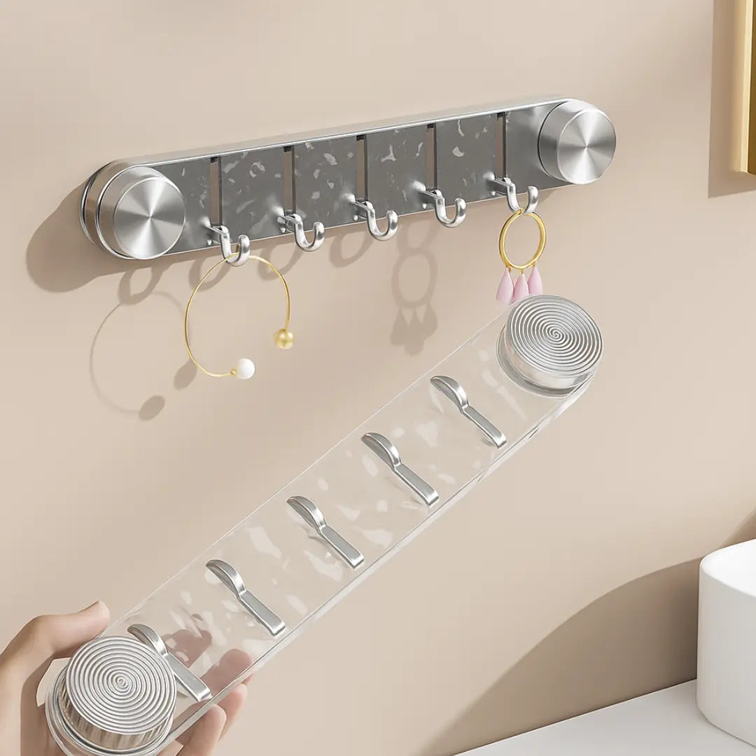 Multi-Purpose Wall Mounted Suction Cup Hook Rack