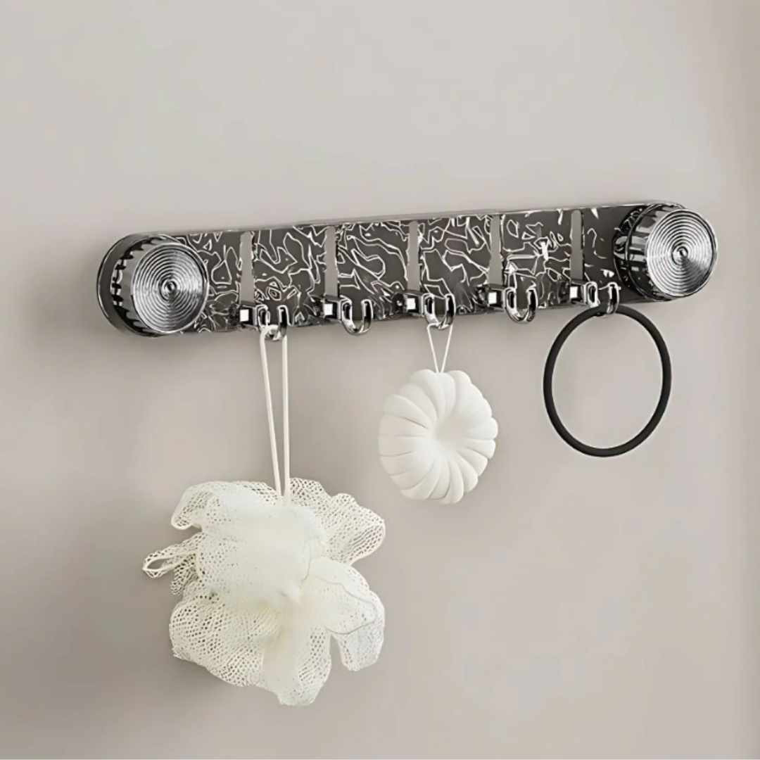 Multi-Purpose Wall Mounted Suction Cup Hook Rack