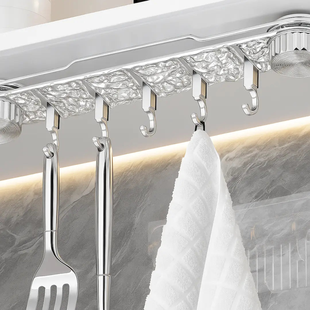 Multi-Purpose Wall Mounted Suction Cup Hook Rack