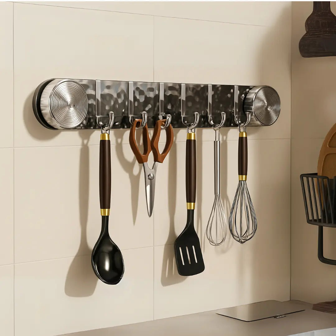 Multi-Purpose Wall Mounted Suction Cup Hook Rack